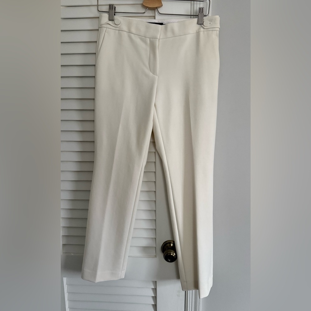 Ann Taylor white Straight Leg Women's Pants size 4p